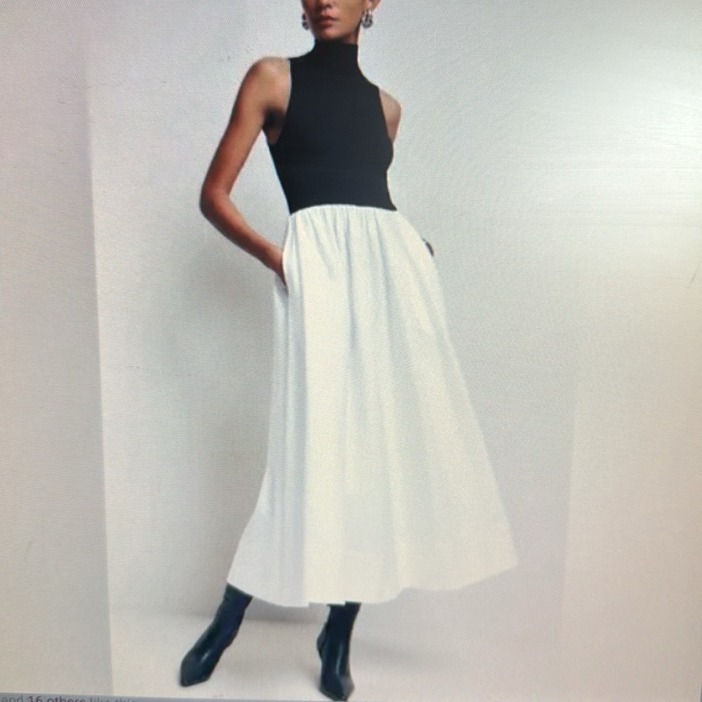 Reformation Black and White Maxi Dress